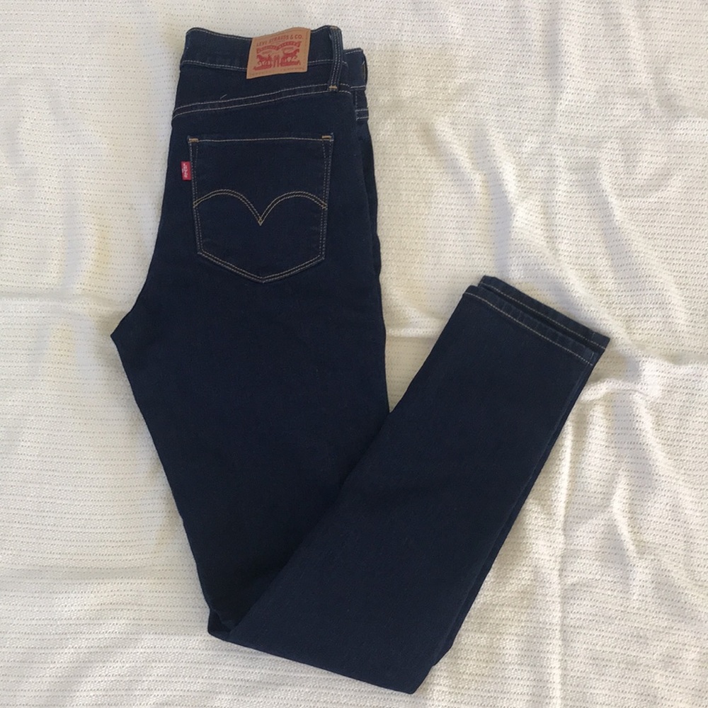 Size 29 Navy Blue Levi’s Shaping Skinny Jeans 👖NEW - Picture 5 of 5